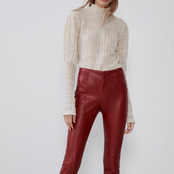 leather pants zara
